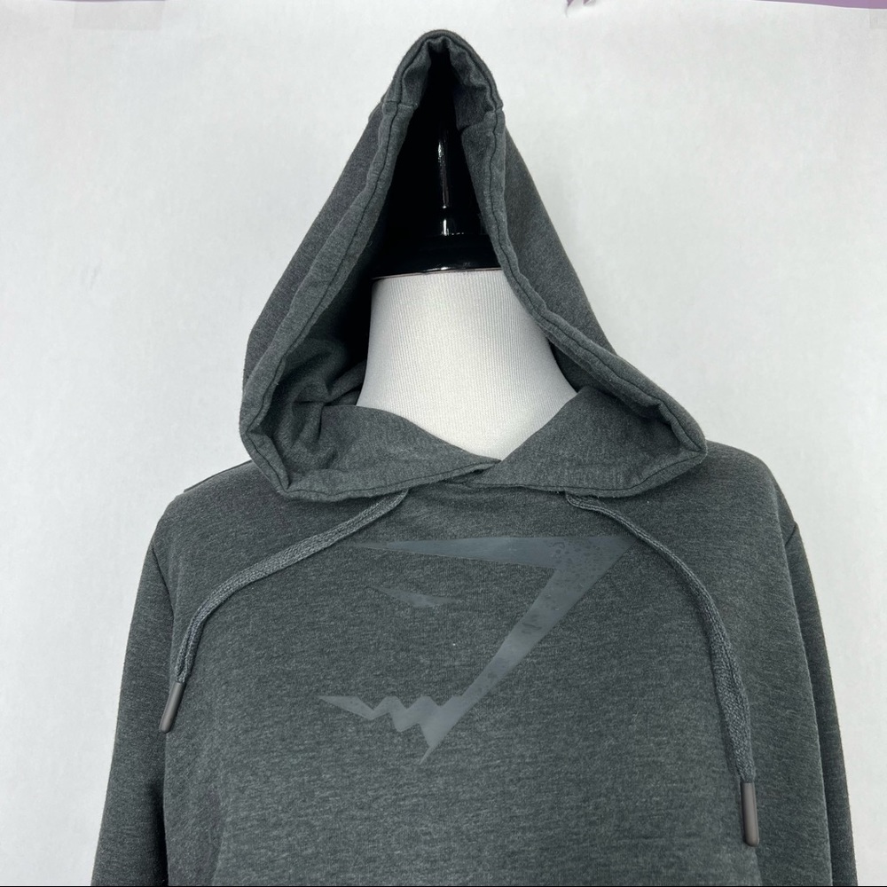 Gymshark Gray Women’s Pullover Long Sleeve Hooded Sweatshirt Size Medium - Picture 2 of 6